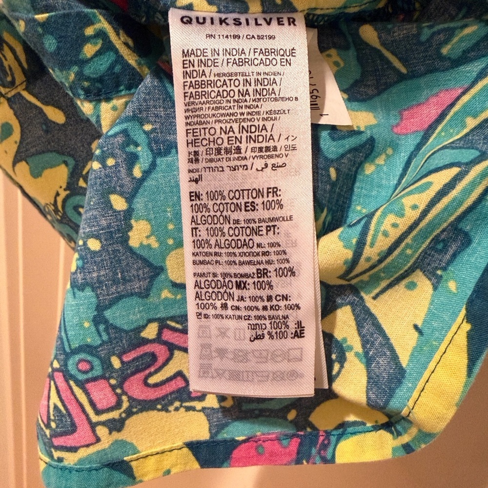 🌴 Boys Surf Shirt Bundle Billabong + Quiksilver Size 5 100% Cotton Tropical - Picture 13 of 14